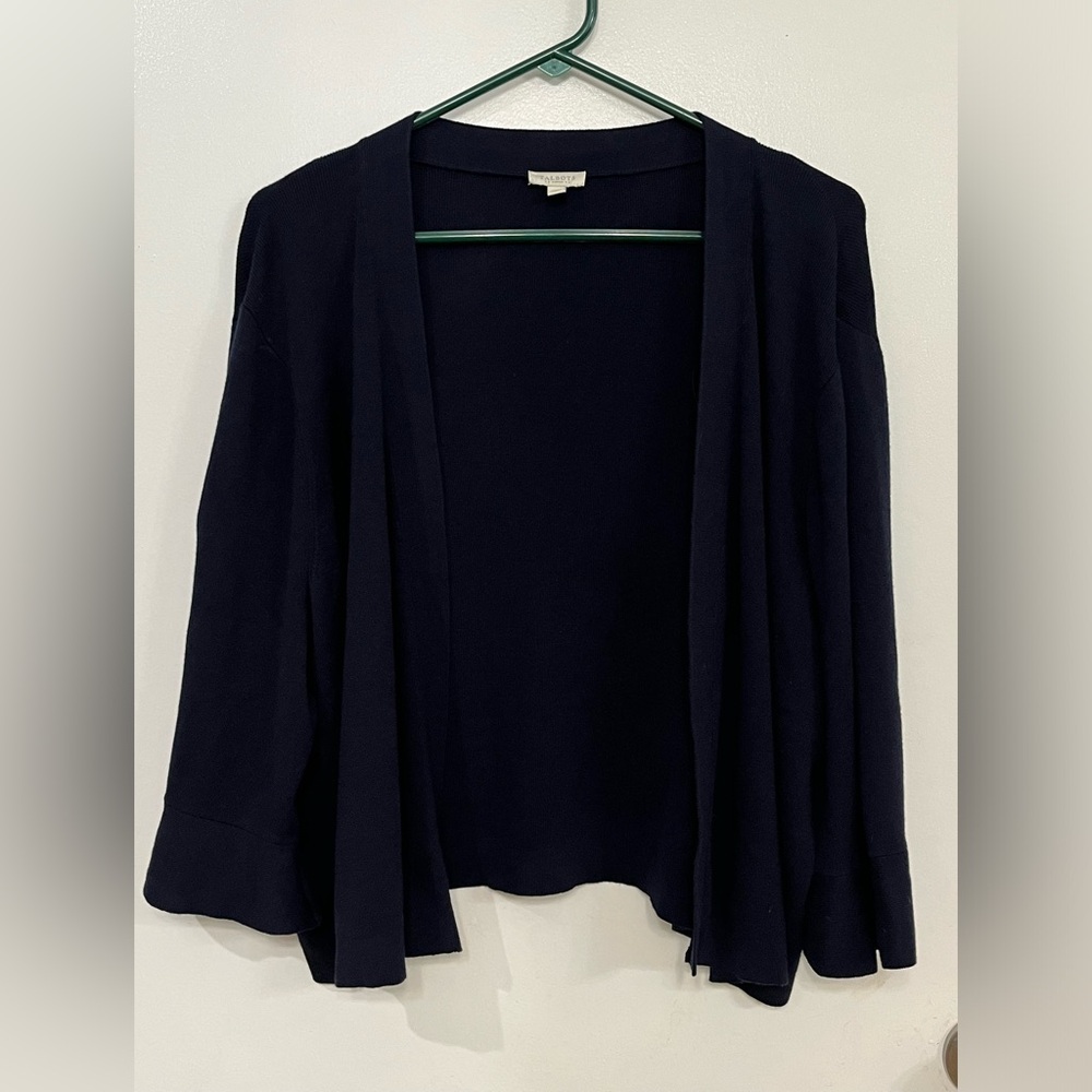 Talbots Navy Blue Open-Front Women's Cardigan, size 2X